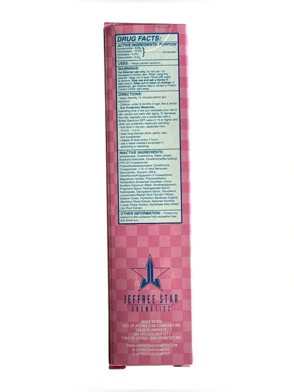 Jeffree Star Cosmetics Star Screen Invisible Sunscreen SPF 30 Warped Tour BNIB